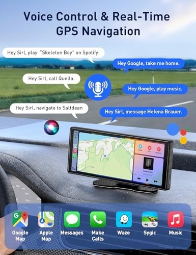 10.26″ HD Wireless CarPlay & Android Auto Stereo, Bluetooth, GPS, Voice Control,
