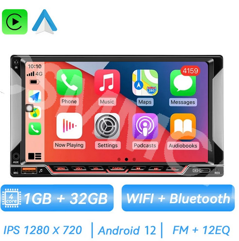 7 inch 2Din Car Multimedia MP5 Player GPS WiFi For CarPlay Android Auto FM AUX