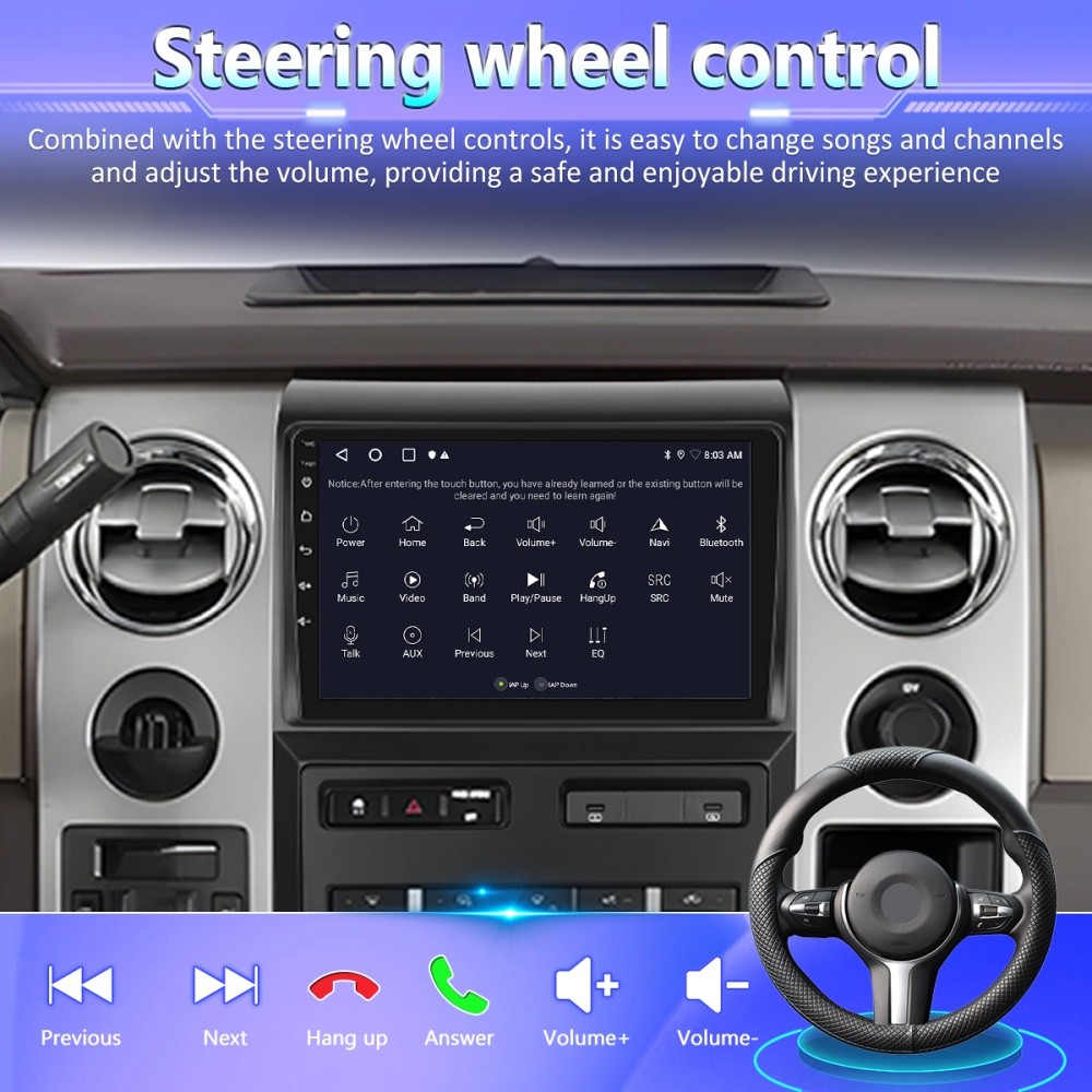 Apple Carplay For Ford F150 2009-2014 Android 13 Car Stereo Radio Navi Headunit