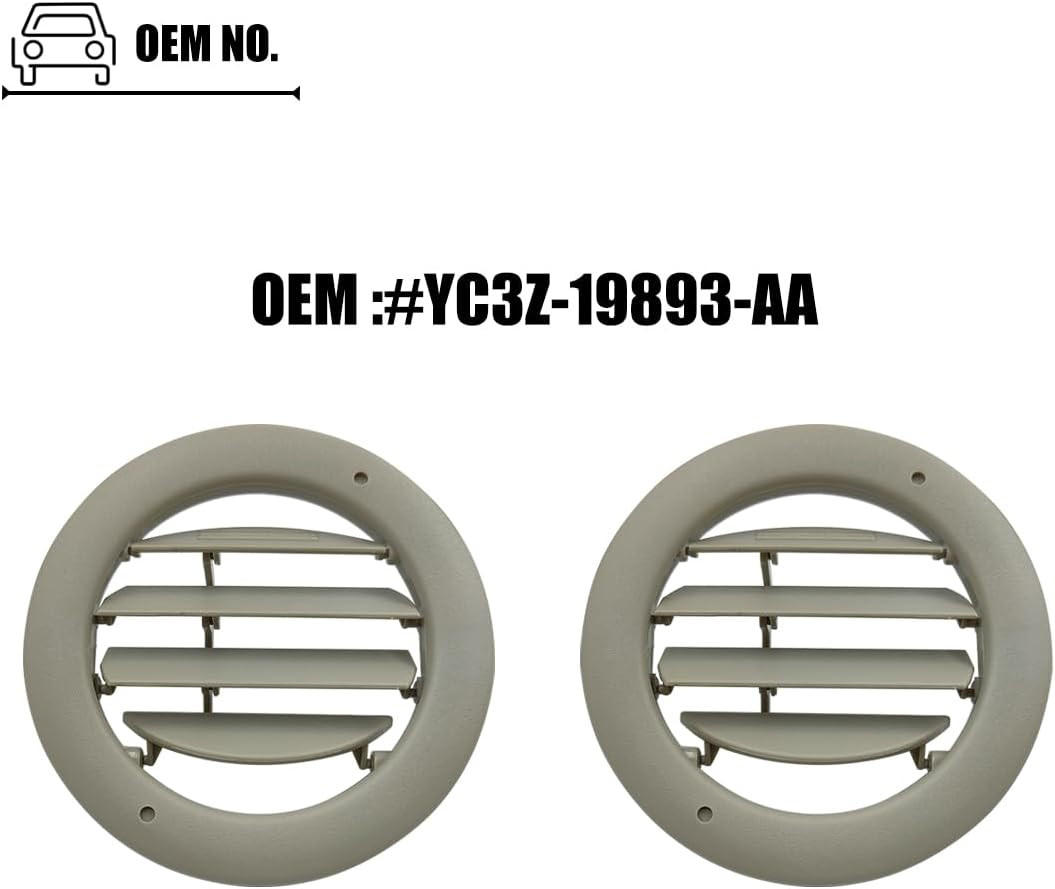 2PCS Roof Headliner AC Heater Air Vents Compatible with Ford 2015 to 2025 Year,