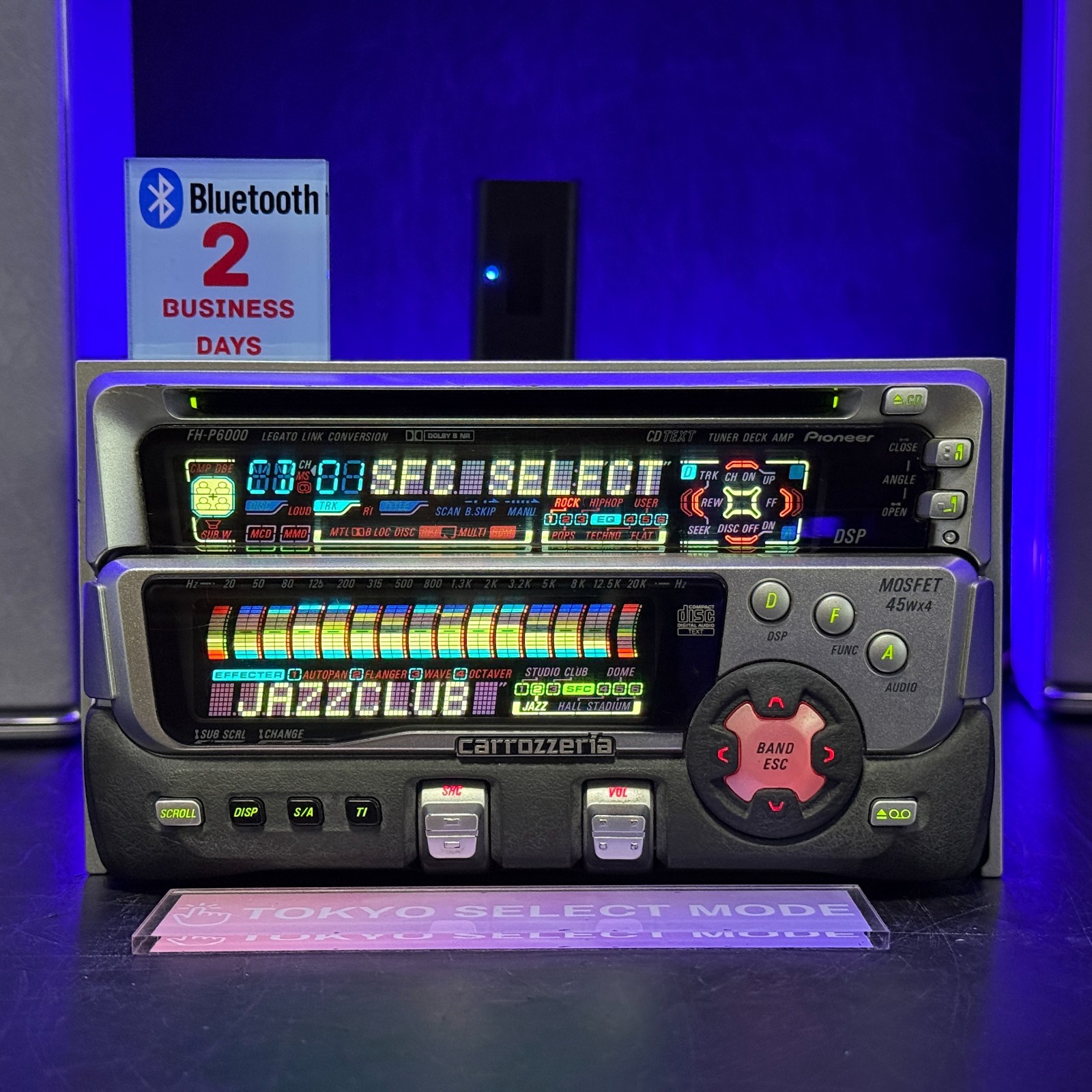 Pioneer Carrozzeria FH-P6000 2DIN Car Audio CD Cassette Bluetooth Player Stock