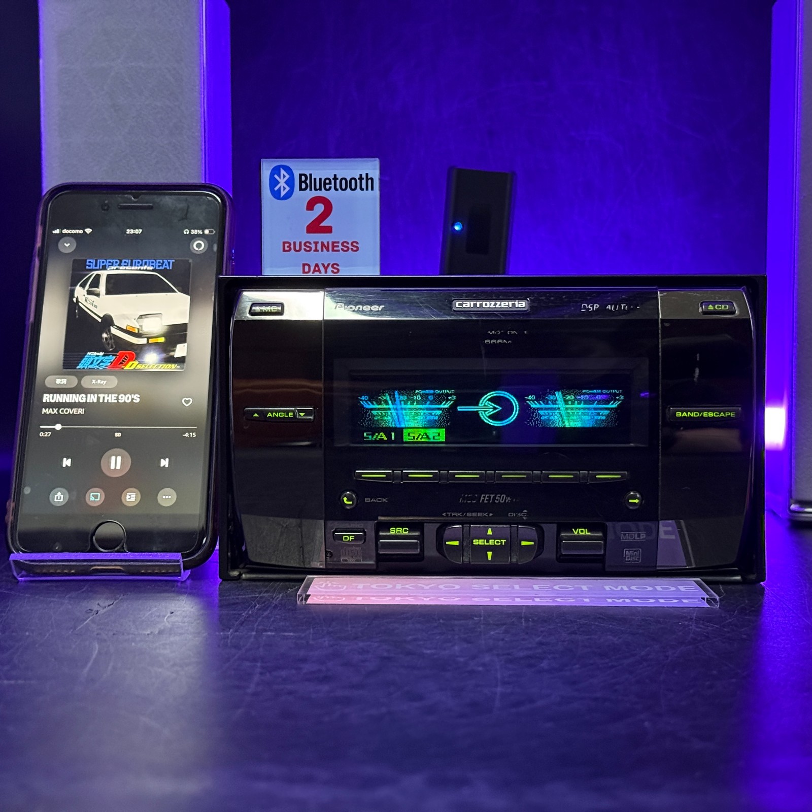 Pioneer Carrozzeria FH-P666MD 2DIN Car Audio CD MD Player Added Bluetooth Stock