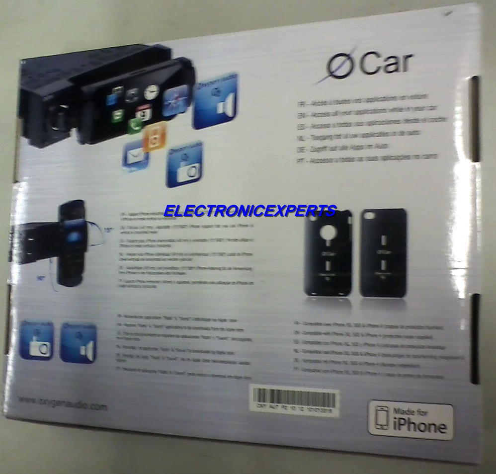 Oxygen Audio O Car iPhone 4s 30 Pin Connector OCAR w Bluetooth Phone Holder