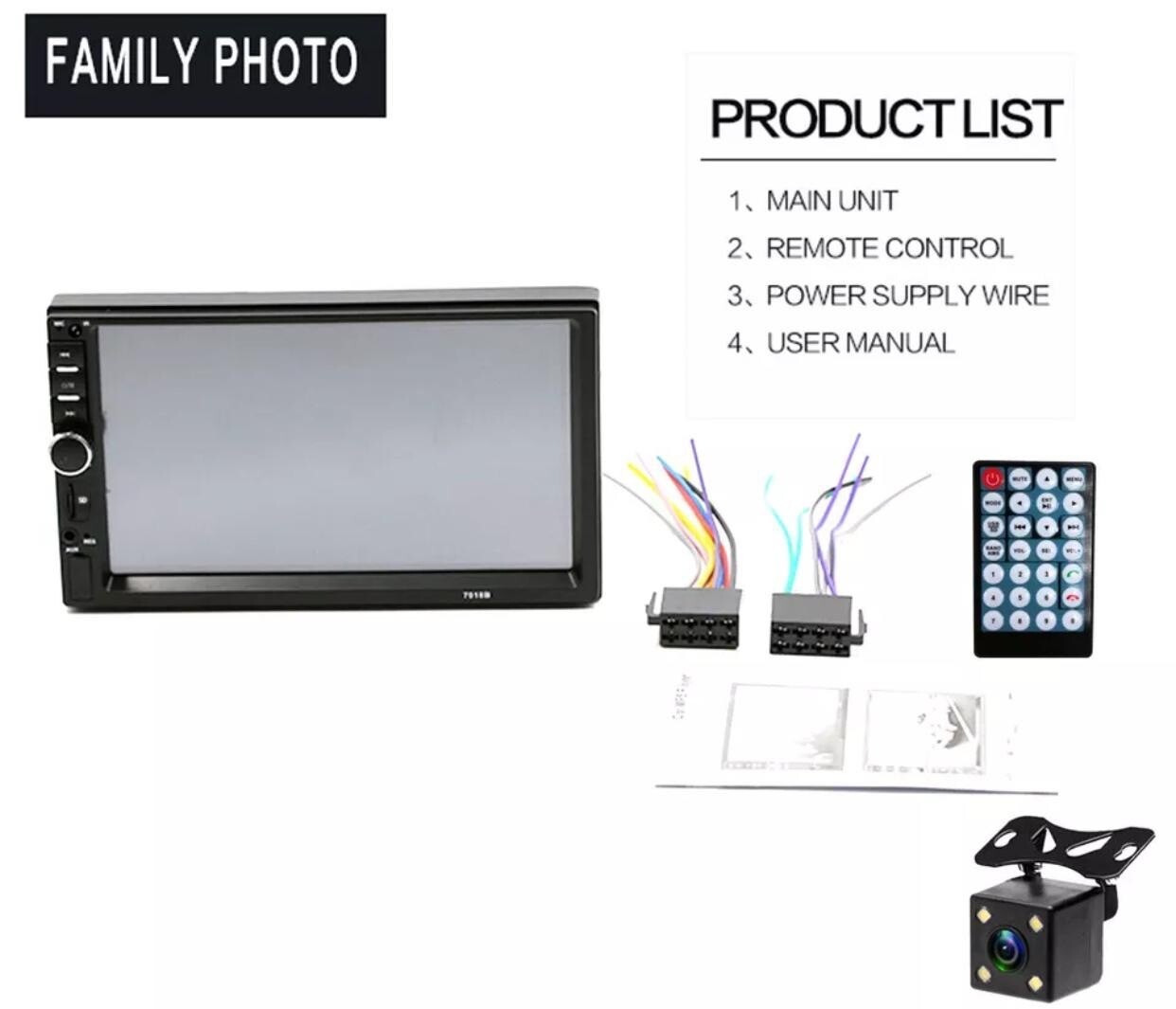 For all KIA car stereo Mirror Link SWC USB/SD 4LED Camera black