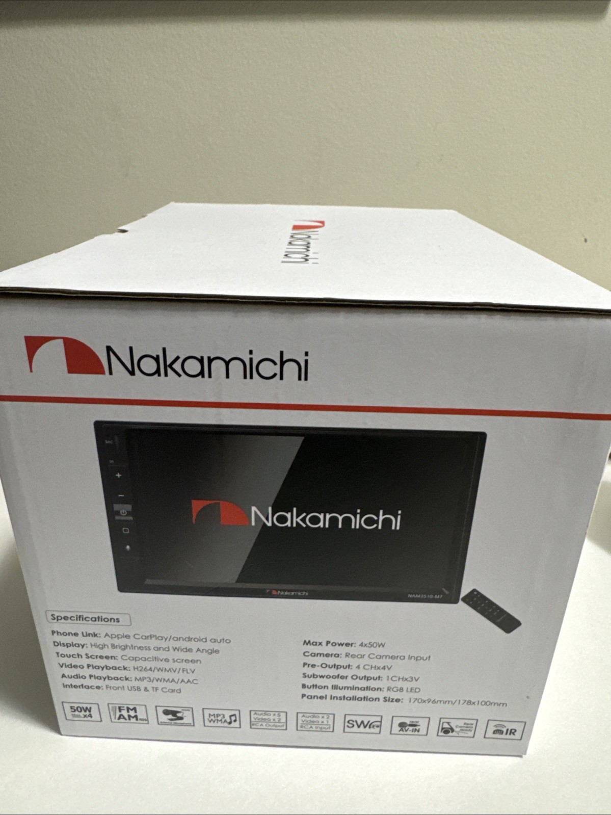 Nakamichi NAM3510-M7 7″ Double-DIN Stereo w/ Apple CarPlay & Android Auto
