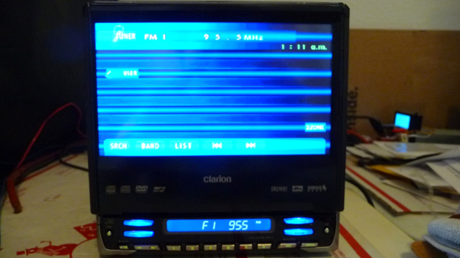 CLARION VRX755VD 7in tilt touchscreen display old school CD MP3 DVD stereo JAPAN