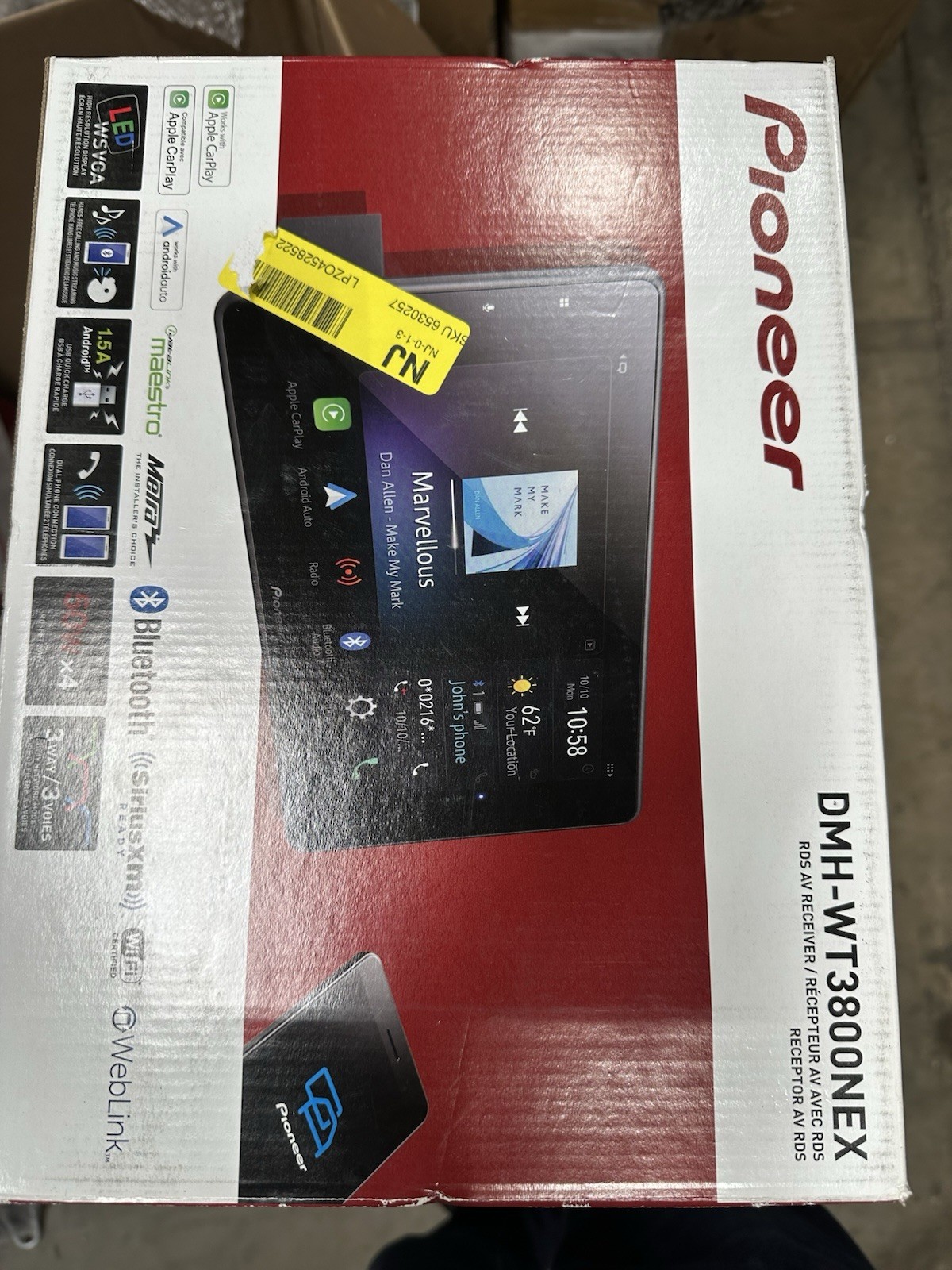 Pioneer DMH-WT3800NEX 9″ Digital 1din Media Receiver Apple CarPlay Android Auto