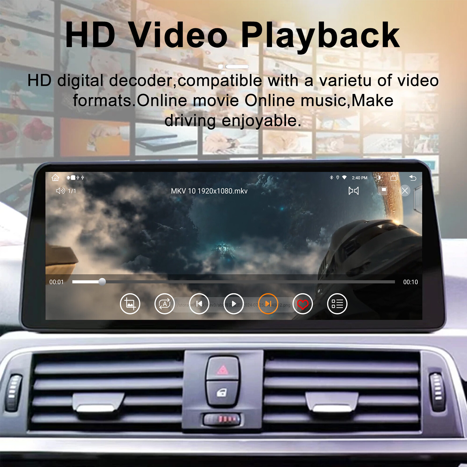 12.3” Car Radio Stereo Android GPS Carplay For BMW 5 Series E60 2004-2009 CCC