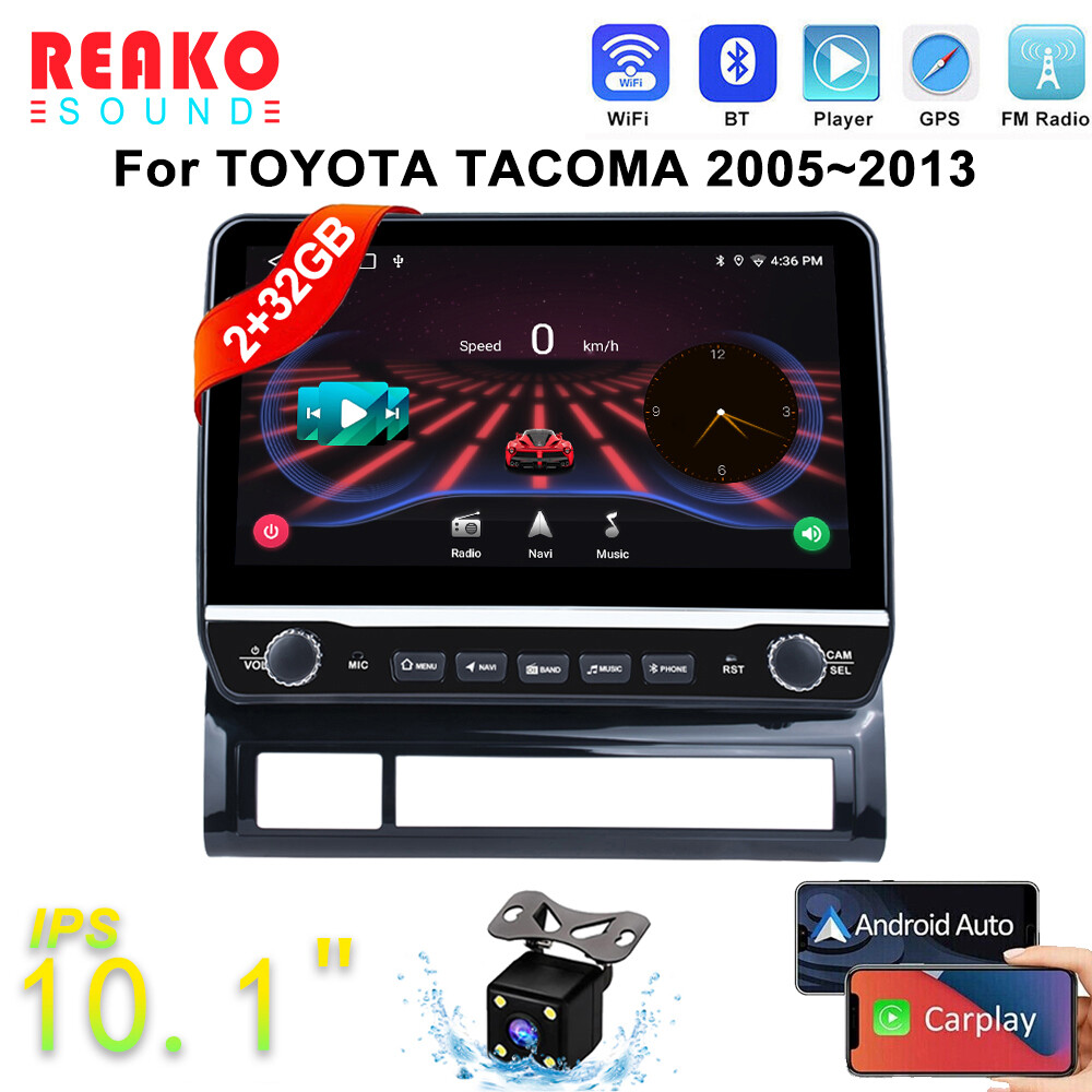 10.1” Car Radio Stereo For Toyota Tacoma 2005-2013 GPS Carplay Android 13+Cam