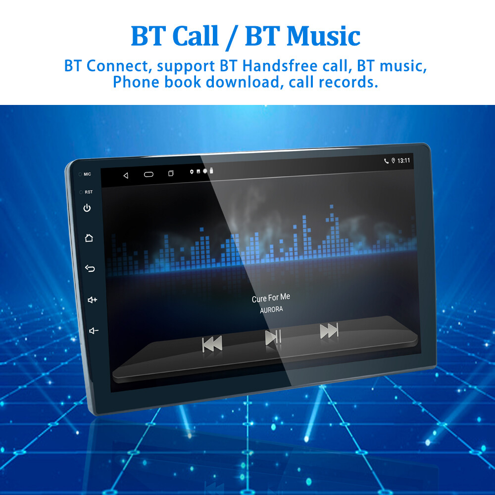 6+128G 2DIN 10” Car Radio Stereo Apple Carplay Android Auto DSP QLED Screen+Cam