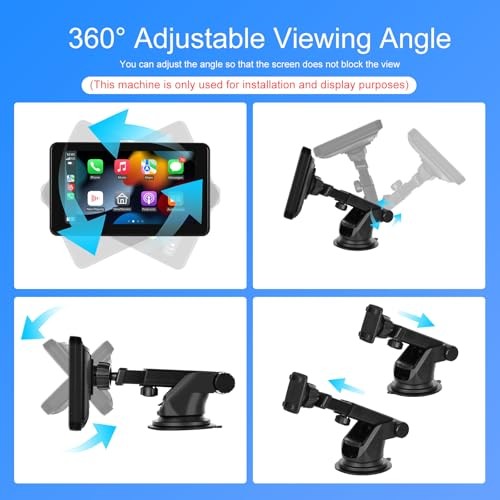 Suction Cup Bracket for 6.8/7/9/9.3/10.26 inch Portable Car Stereo Radio,