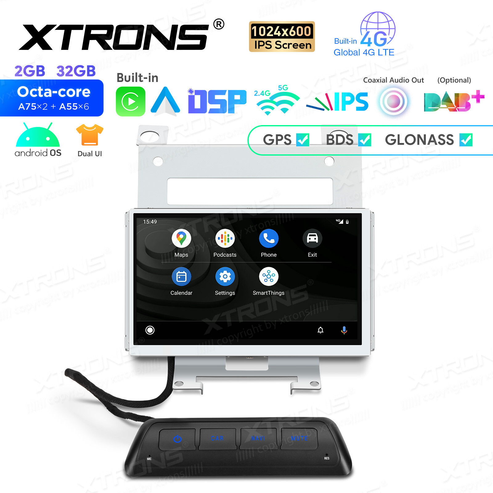 Android 14 8-Core Car Stereo GPS 4G LTE WiFi For Land Rover Freelander 2 2007-12