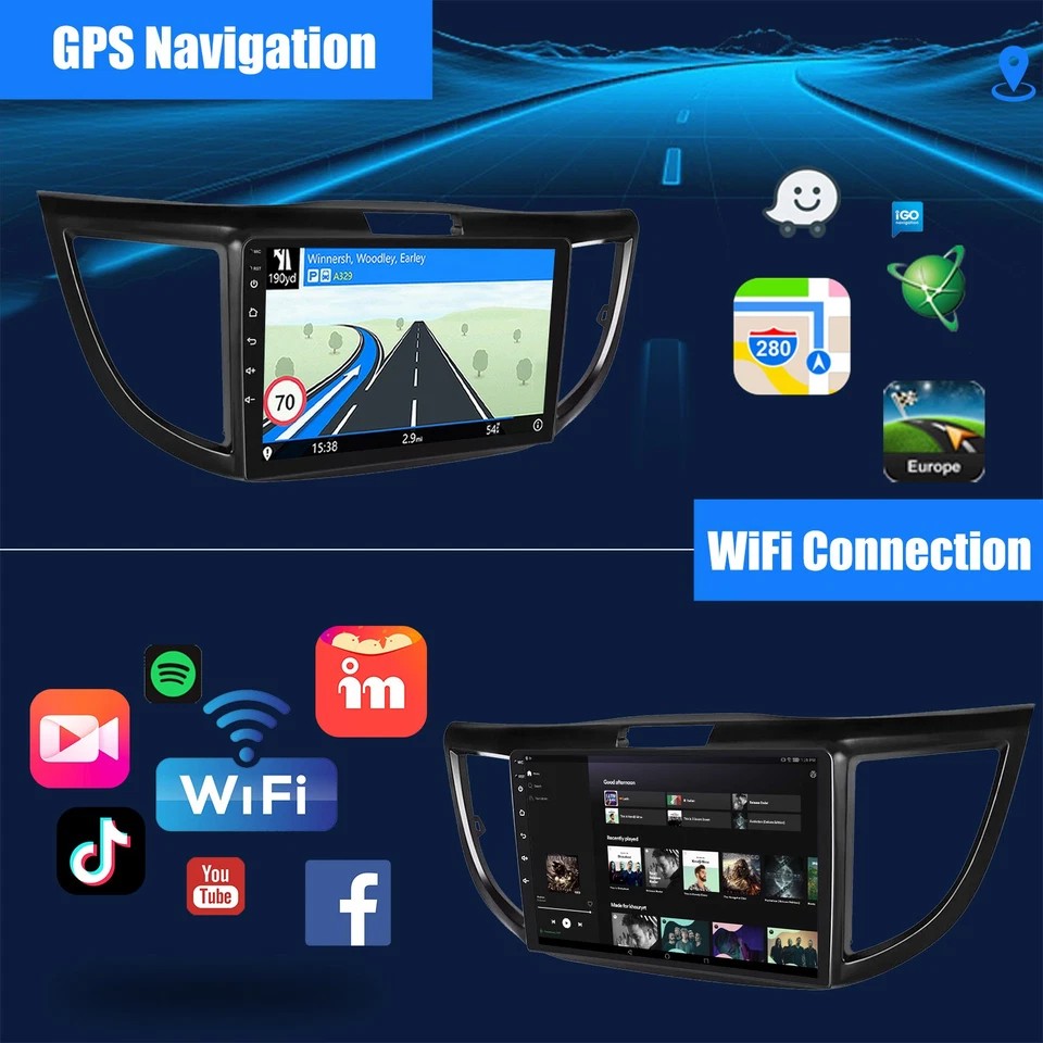 10” Android 15 Carplay Radio Stereo Navi For For Honda CRV 2012 2013 2014-2016