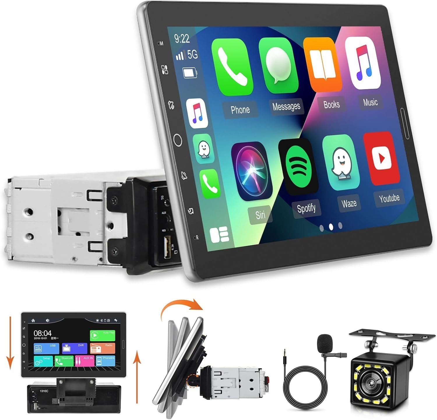 Multi-Function 10.1″ Car Stereo: CarPlay, Android Auto & Steering Wheel Control