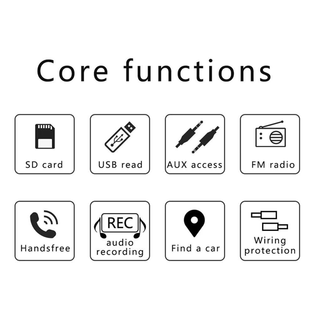 USB SD Card Hands Free Calling Smart Find My Car Bluetooth 5.0 Car MP3 Player
