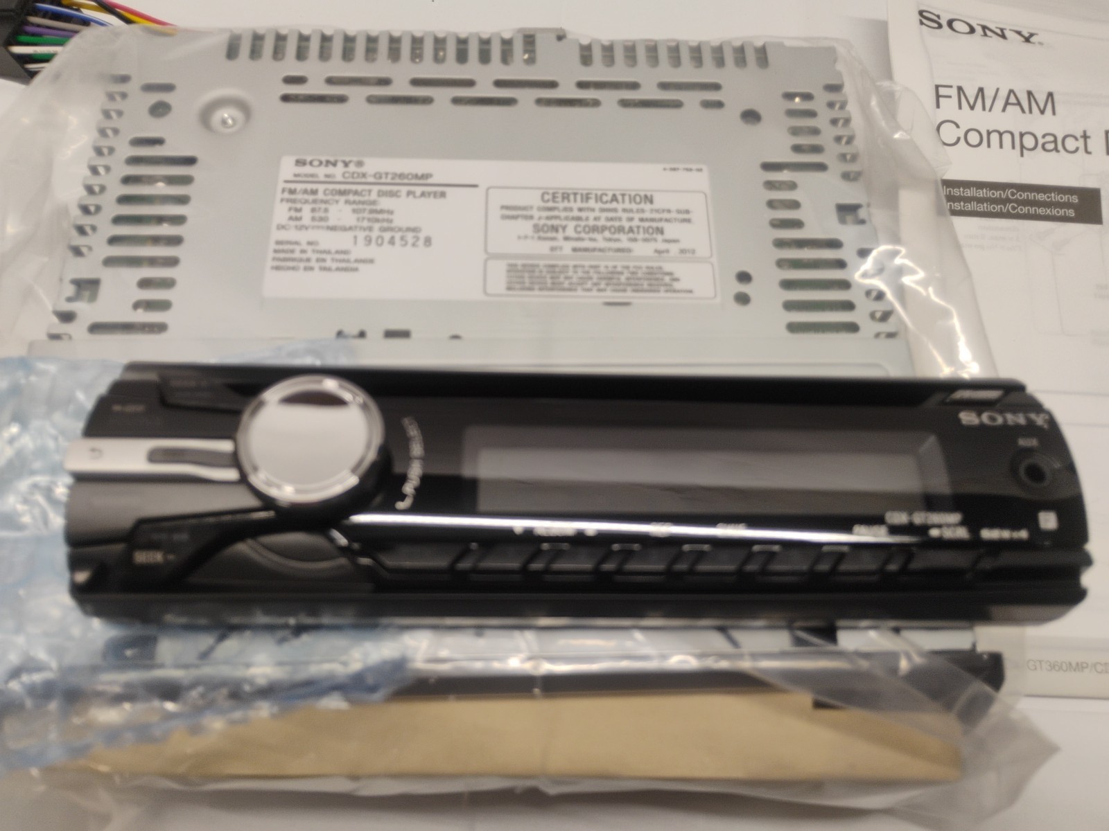 Sony CDX-GT260MP CD Player/MP3 In Dash Receiver
