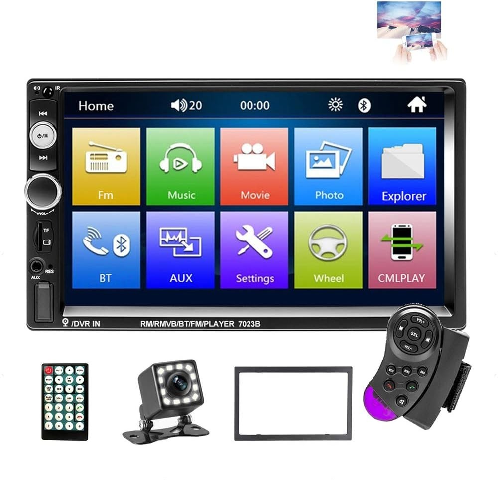 High-Performance 7 Inch Bluetooth Car Radio with Steering Wheel Control