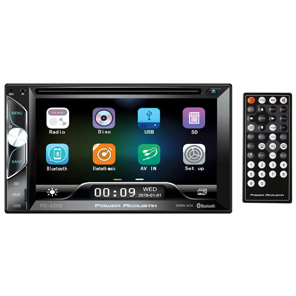 NEW Bluetooth Car Audio CD DVD HeadUnit Amplifier Receiver DoubleDin Stream 2din