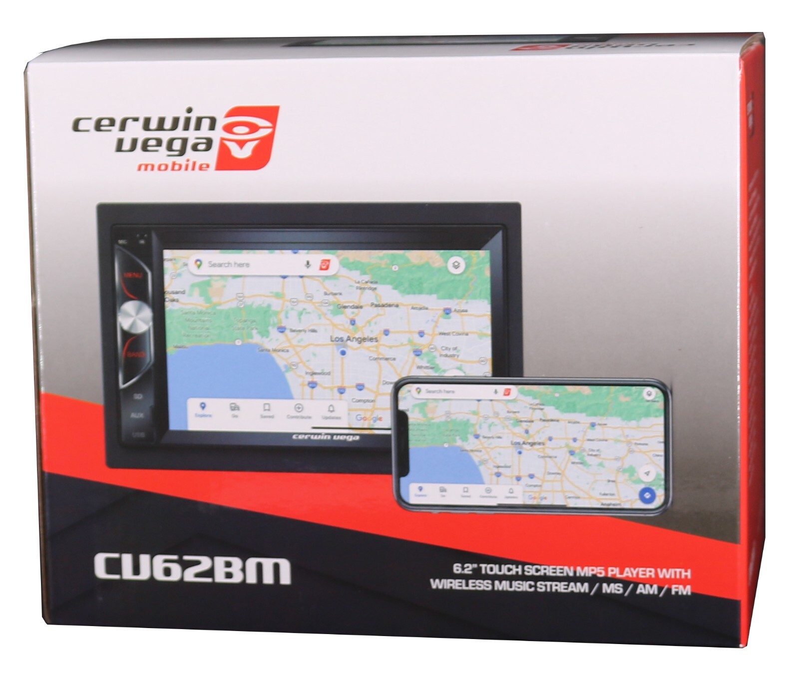 NEW Cerwin Vega 6.2″ CarPlay & Android Touchscreen MP5 w/ Wireless Music Stream