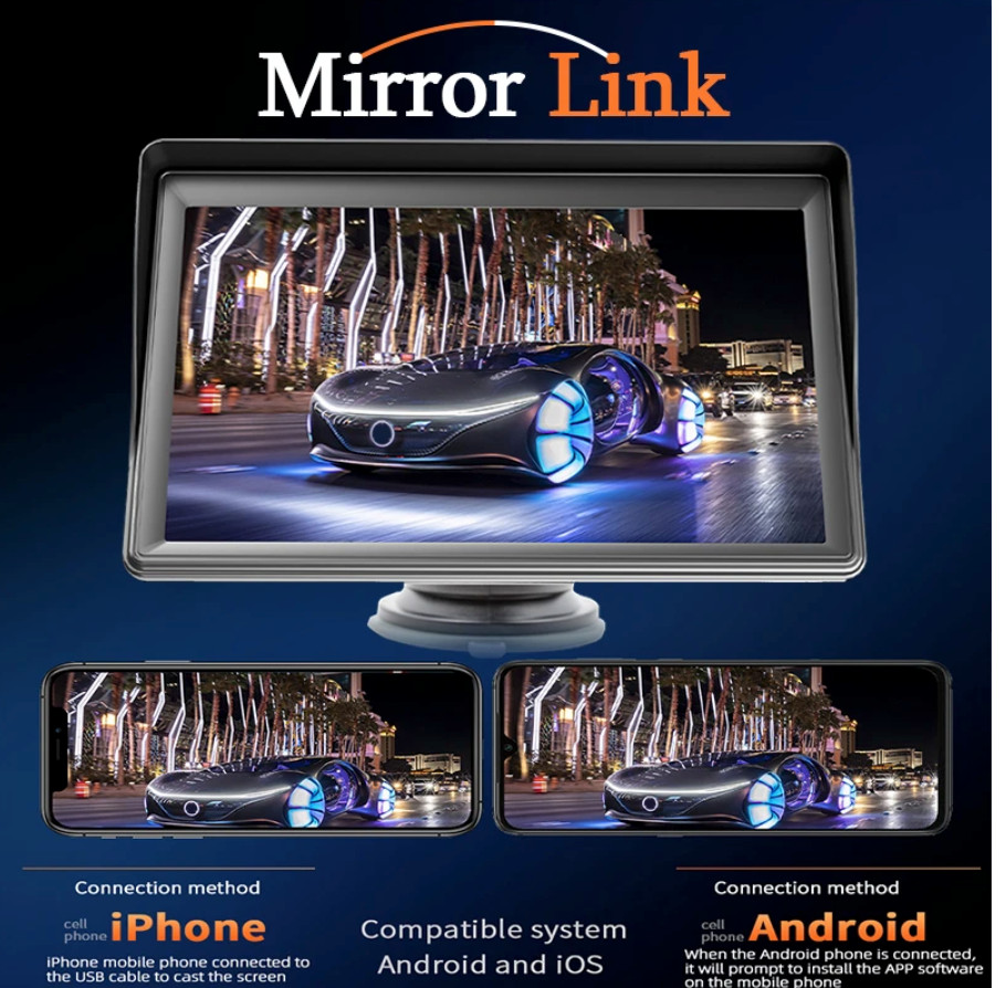 Apple CarPlay Android Auto Car Radio Multimedia Video Player Portable
