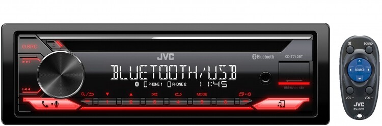 JVC KD-T712BT CD Receiver with Bluetooth / USB / Spotify / FLAC / 13-Band EQ