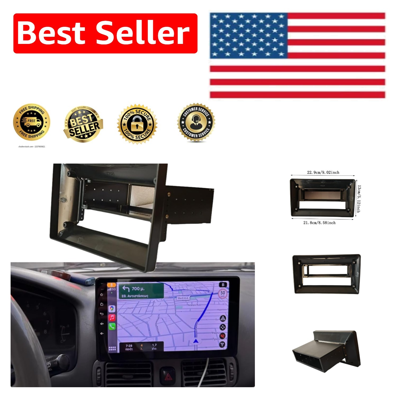 Sleek 9 Inch Universal 1 Din Touch Screen Autoradio for Easy Installation
