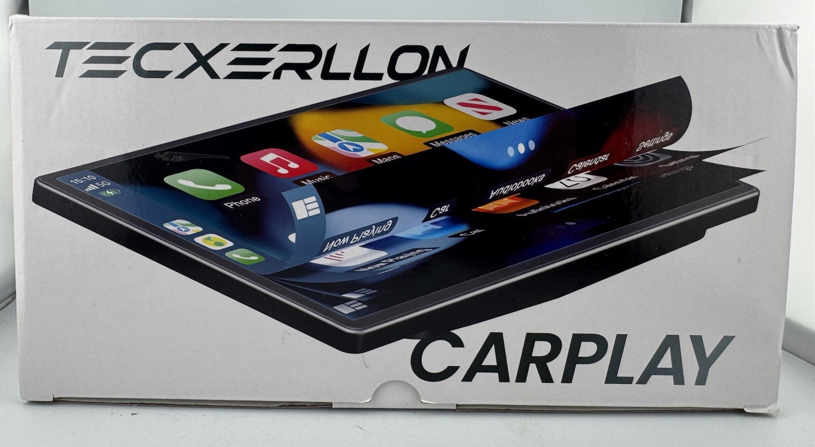 TECXERLLON 9″ Wireless Portable Carplay Screen & Android Auto Touch Screen Black