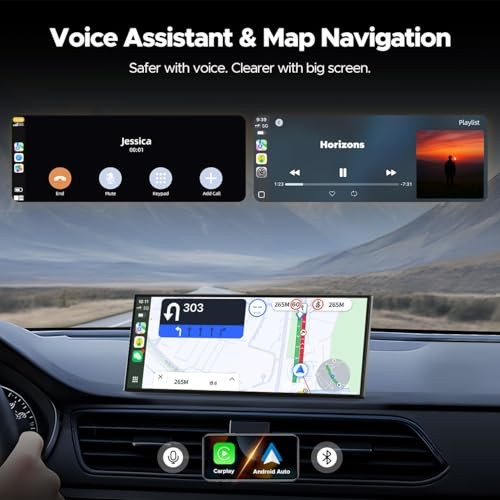 11” Wireless Carplay Screen for Car Carplay screen with Netflix YouTube apps
