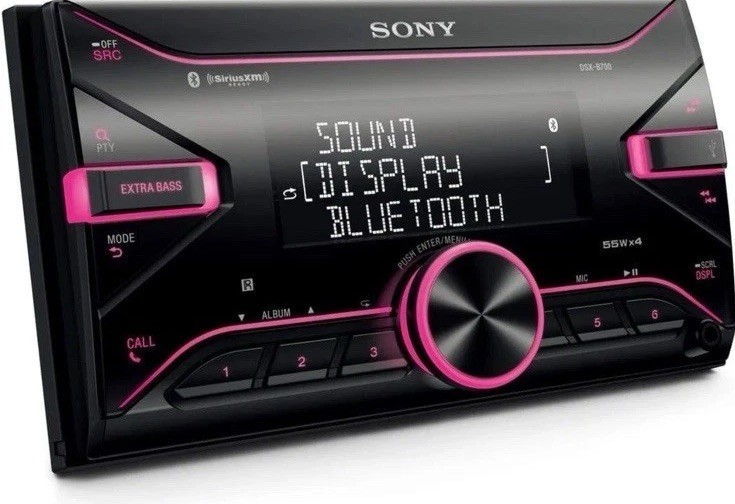 Sony DSX-B700W Bluetooth Car Stereo Double DIN USB Receiver Open Box Install Kit