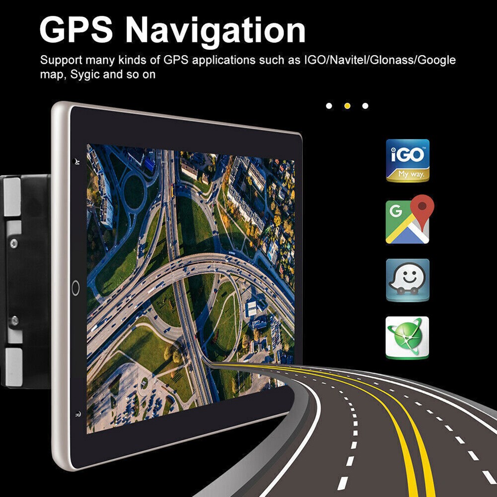 32G Rotatable Car Stereo Radio 2 DIN 10″ Android 13 Touch Screen GPS Wifi Navi