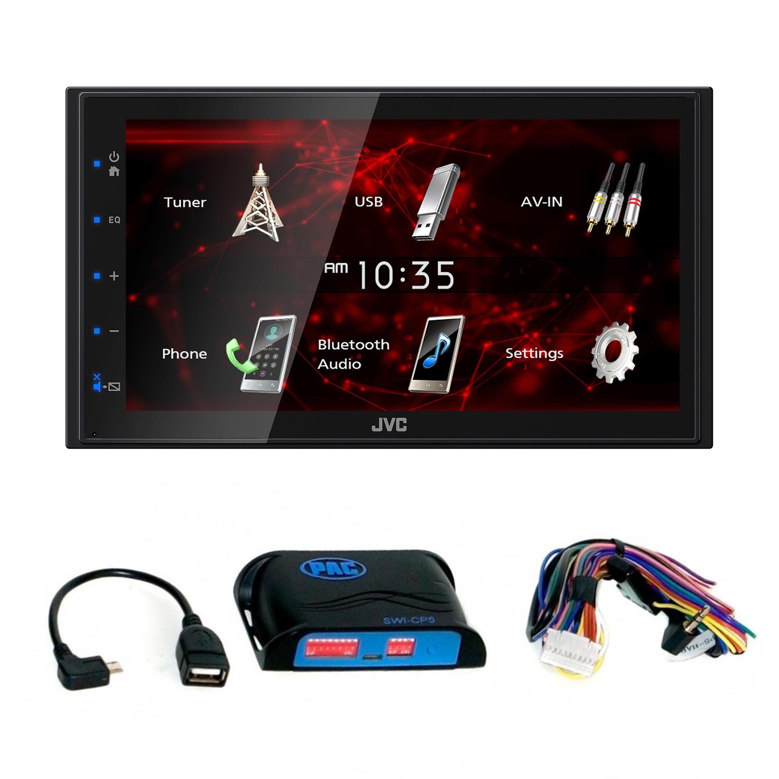 JVC KW-M180BT 6.8″ DMR USB SWI-CP5 Steering Wheel Interface