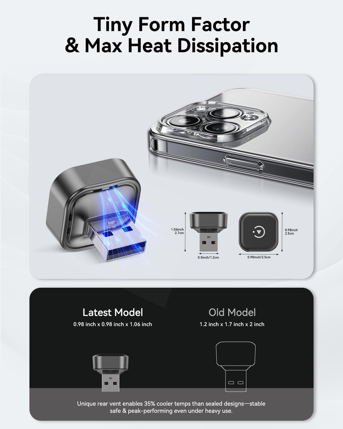 2026 2-In-1 Wireless Carplay & Android Auto Adapter, Ultra Mini Dongle Converts