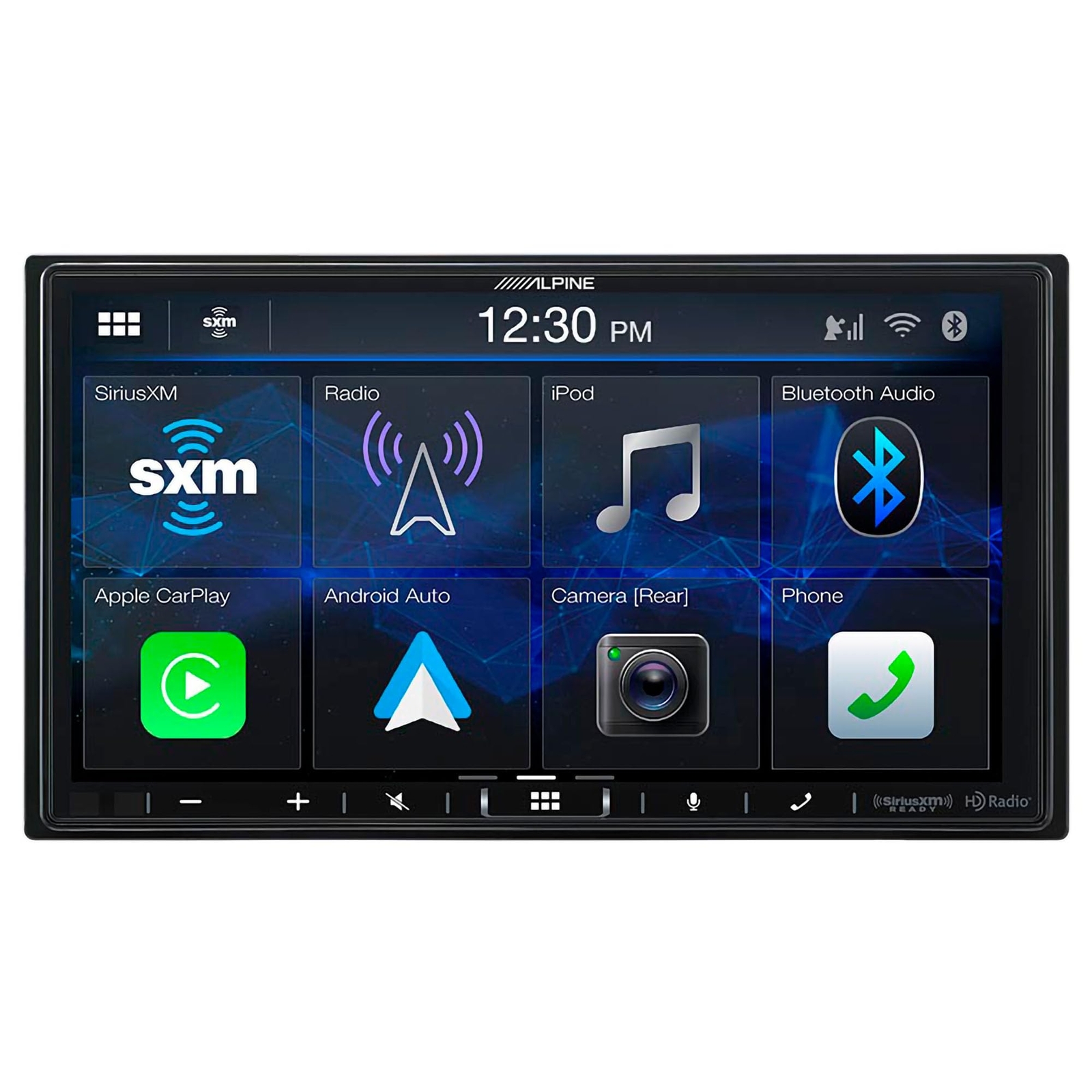 Alpine iLX-407 7″ DIN Receiver + KTA-200M PowerStack Mono Subwoofer Amplifier