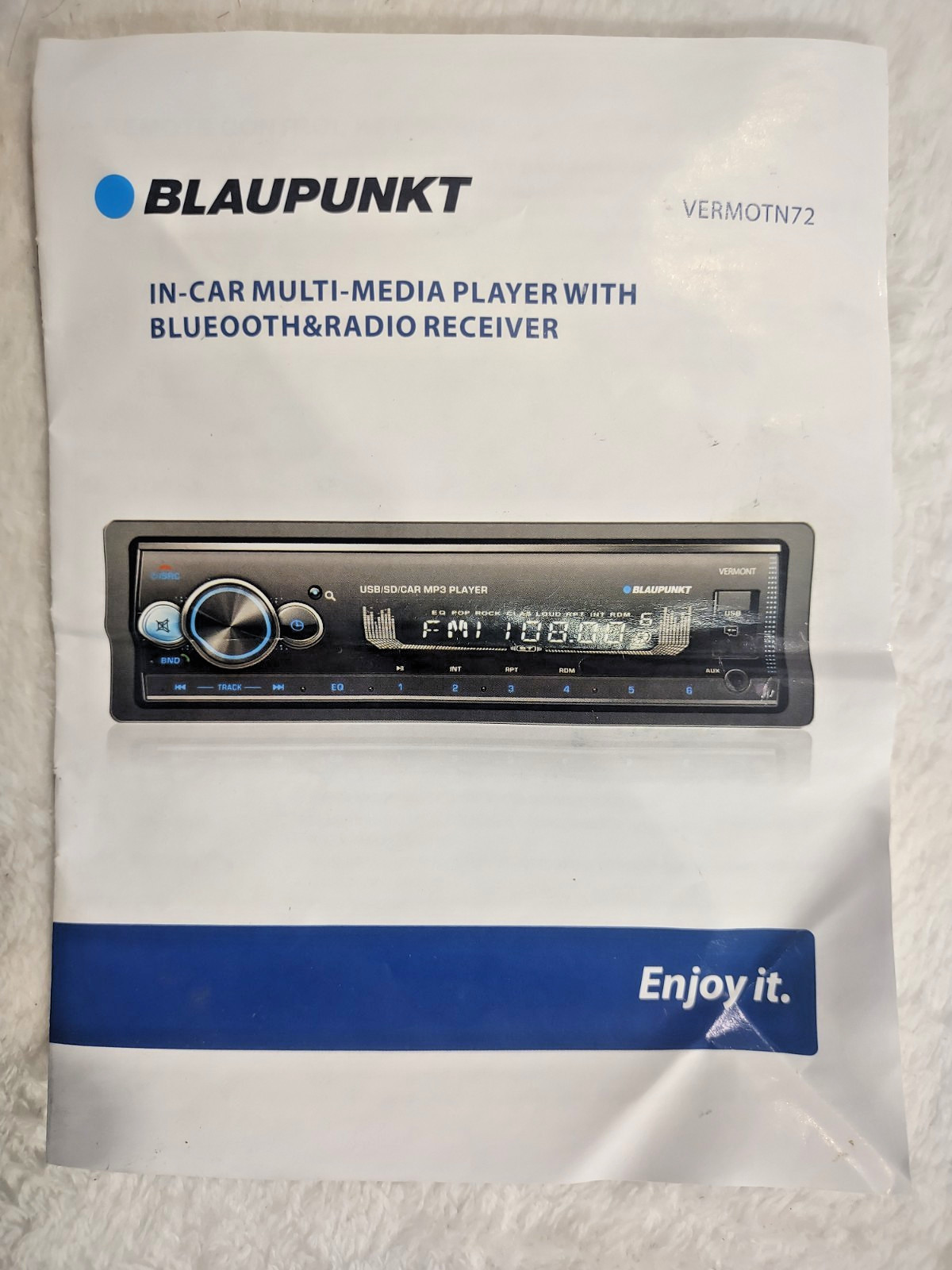 OPEN BOX – Blaupunkt VERMONT72 Mechless Receiver W/ Bluetooth – We Pay Shipping