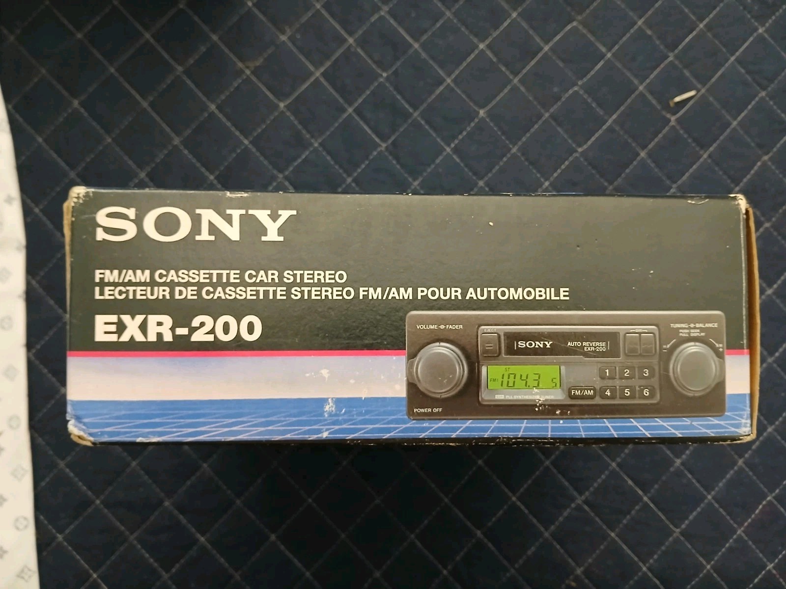(NEW) Vintage Sony EXR-200 FM/AM Cassette Car Stereo