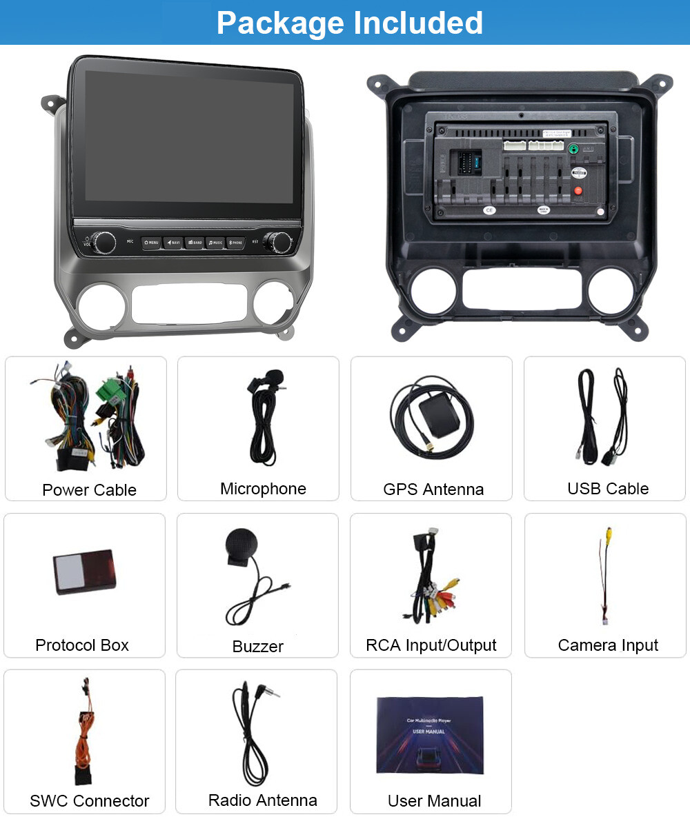 Apple Carplay Car Stereo Radio Nav For 2014-2018 Chevy Silverado GMC Sierra 1500