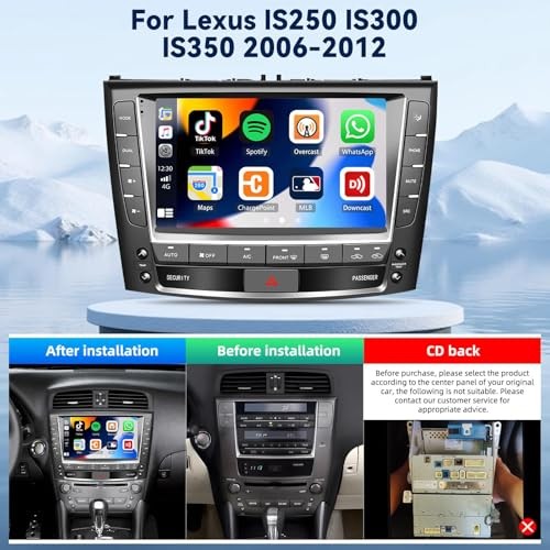 4-Core+64G for Lexus IS250 IS300 IS350 2006-2012 Android 13 Car Stereo Radio