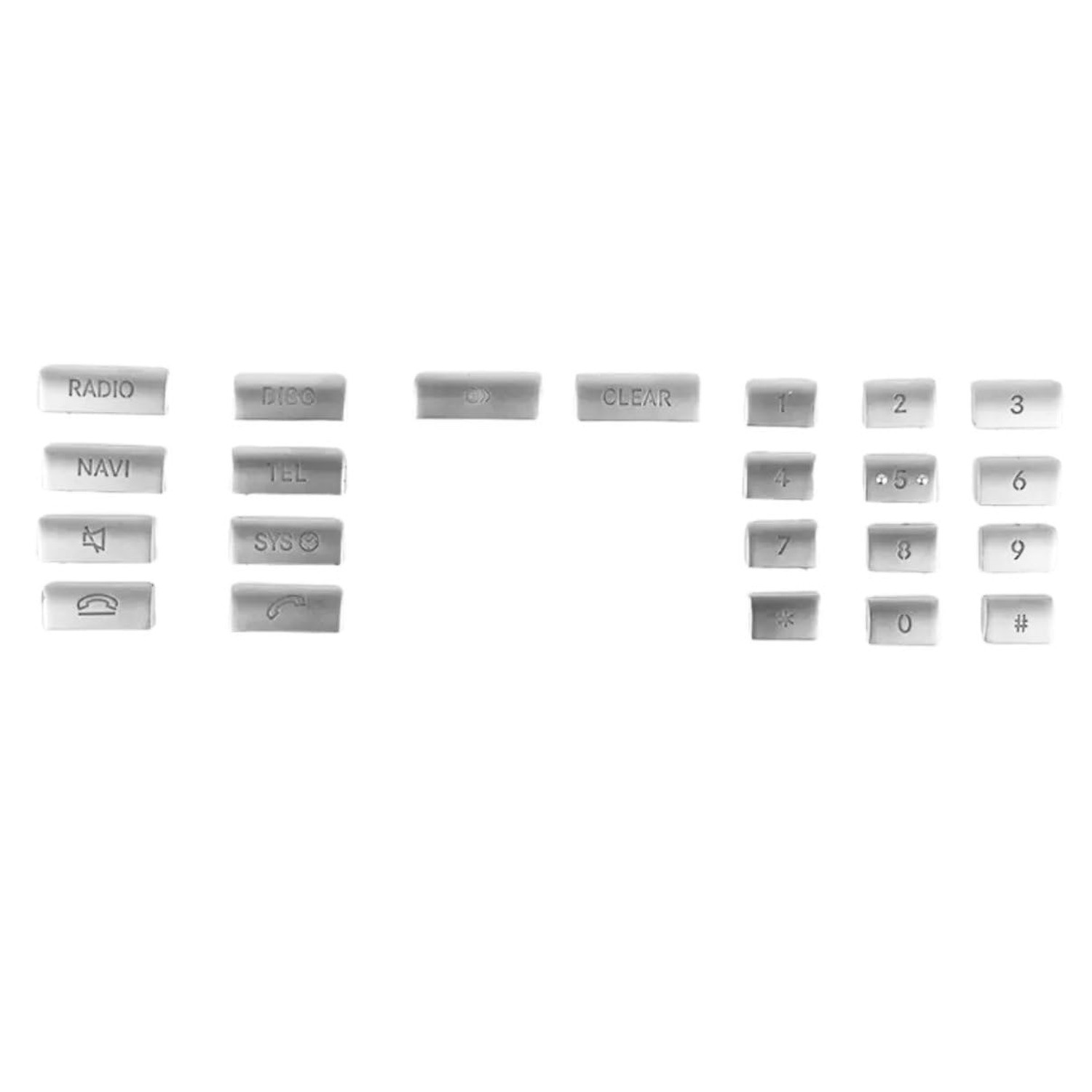 22Pcs Center Console Radio CD Pannel Numbers Button Cover Stickers Set for Me…