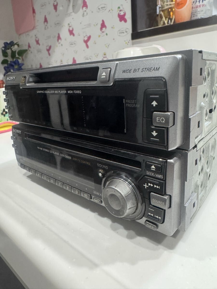 Sony CDX-C6000 MDX-700EQ Car Audio CD MD Player Equalizer Set Vintage JDM