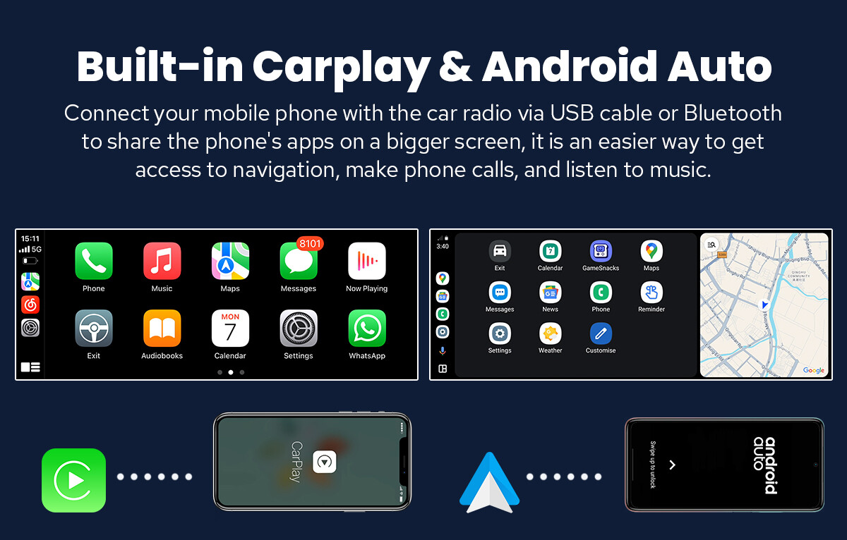 12.3 Inch Universal Single/Double Din Head Unit with HDMI Output Android 12 DSP