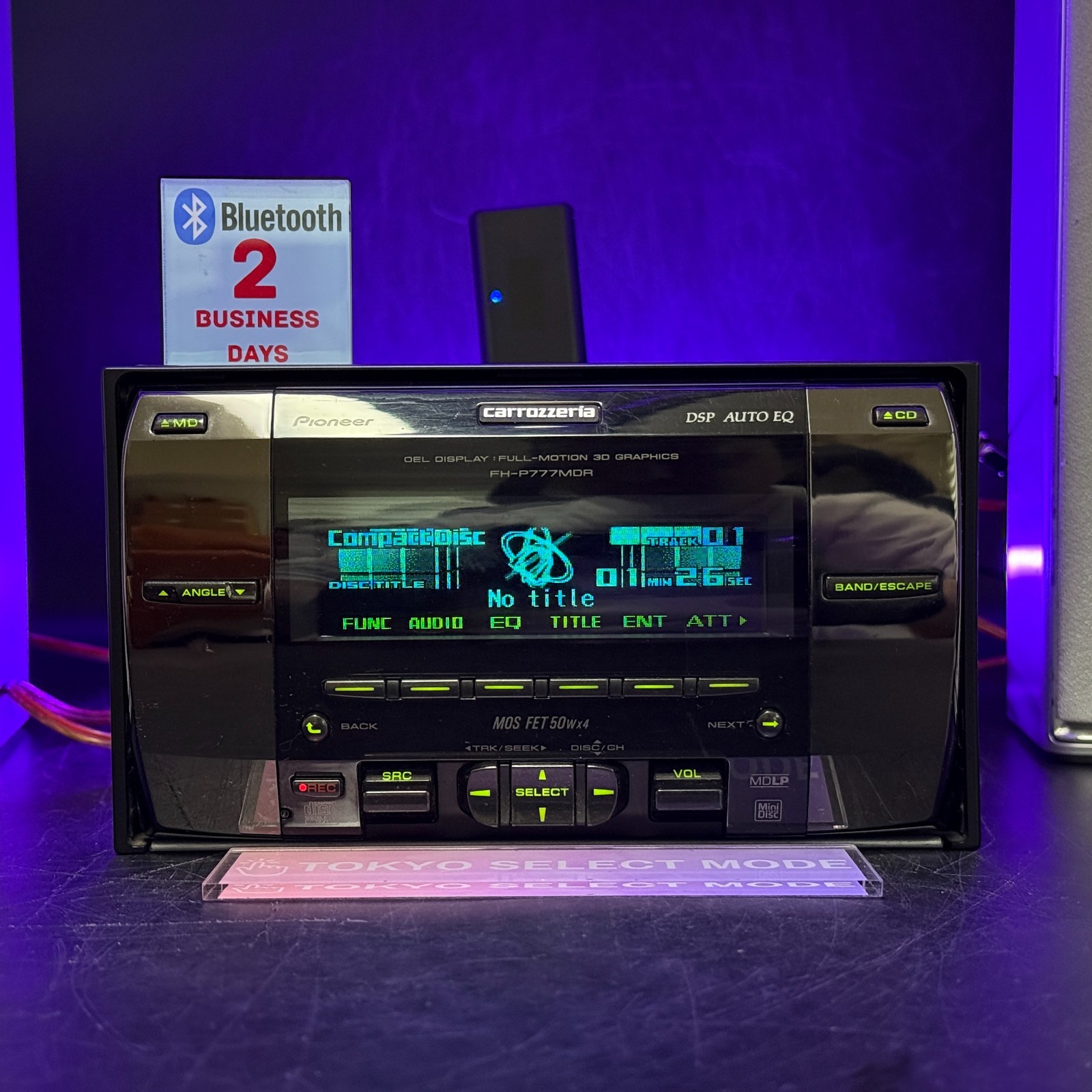 Pioneer Carrozzeria FH-P777MDR 2DIN Car Audio CD MD Bluetooth MD-Rec Player JDM