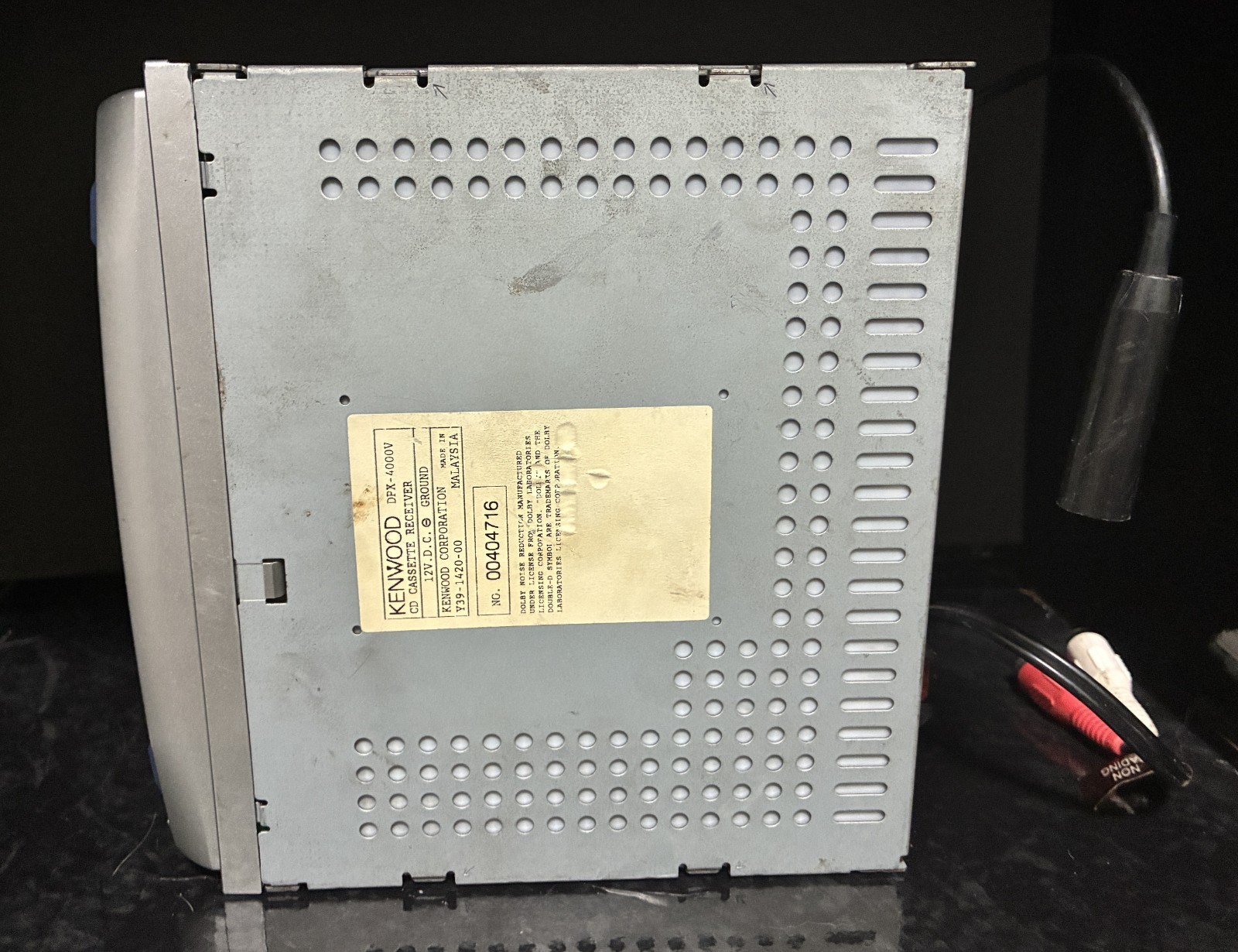 KENWOOD DPX-4000V Car Audio 2DIN CD Cassette 13PIN-BUS RCA Working Tested JDM