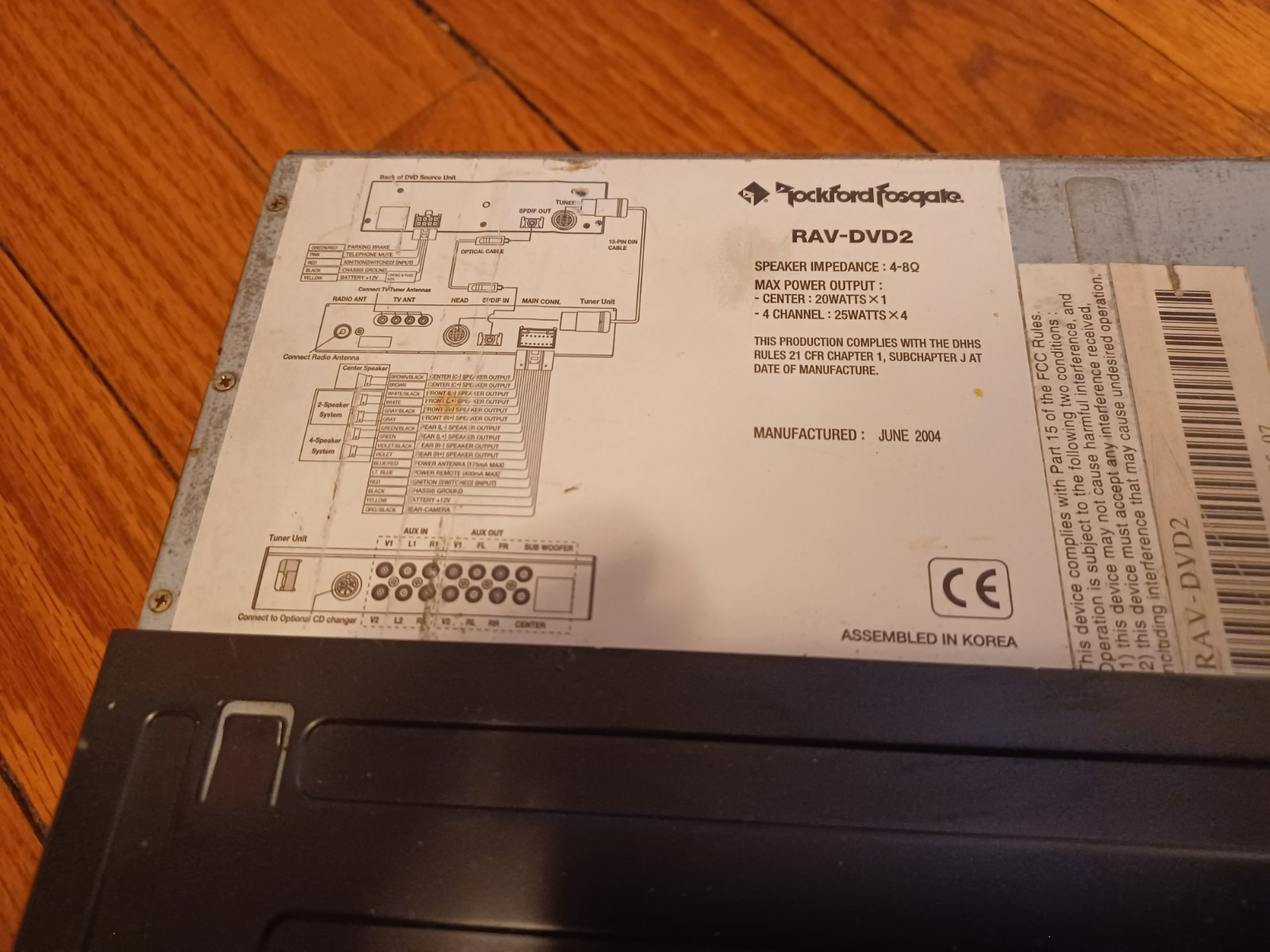 RARE OLD SCHOOL ROCKFORD FOSGATE RAVDVD2 7 INCH LCD CD/DVD PLAYER – W/ NEW STUFF