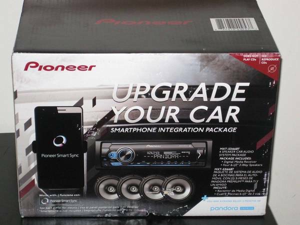 Pioneer Car Stereo Bundle MVH-S3166BT Digital Media Receiver & 4 6.5″ Speakers