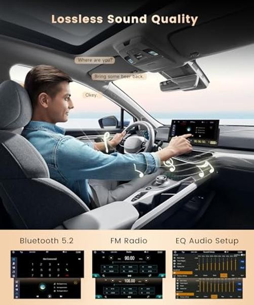 Single DIN Car StereoWireless Carplay Android Auto – 6.86-Inch Touch Screen Car