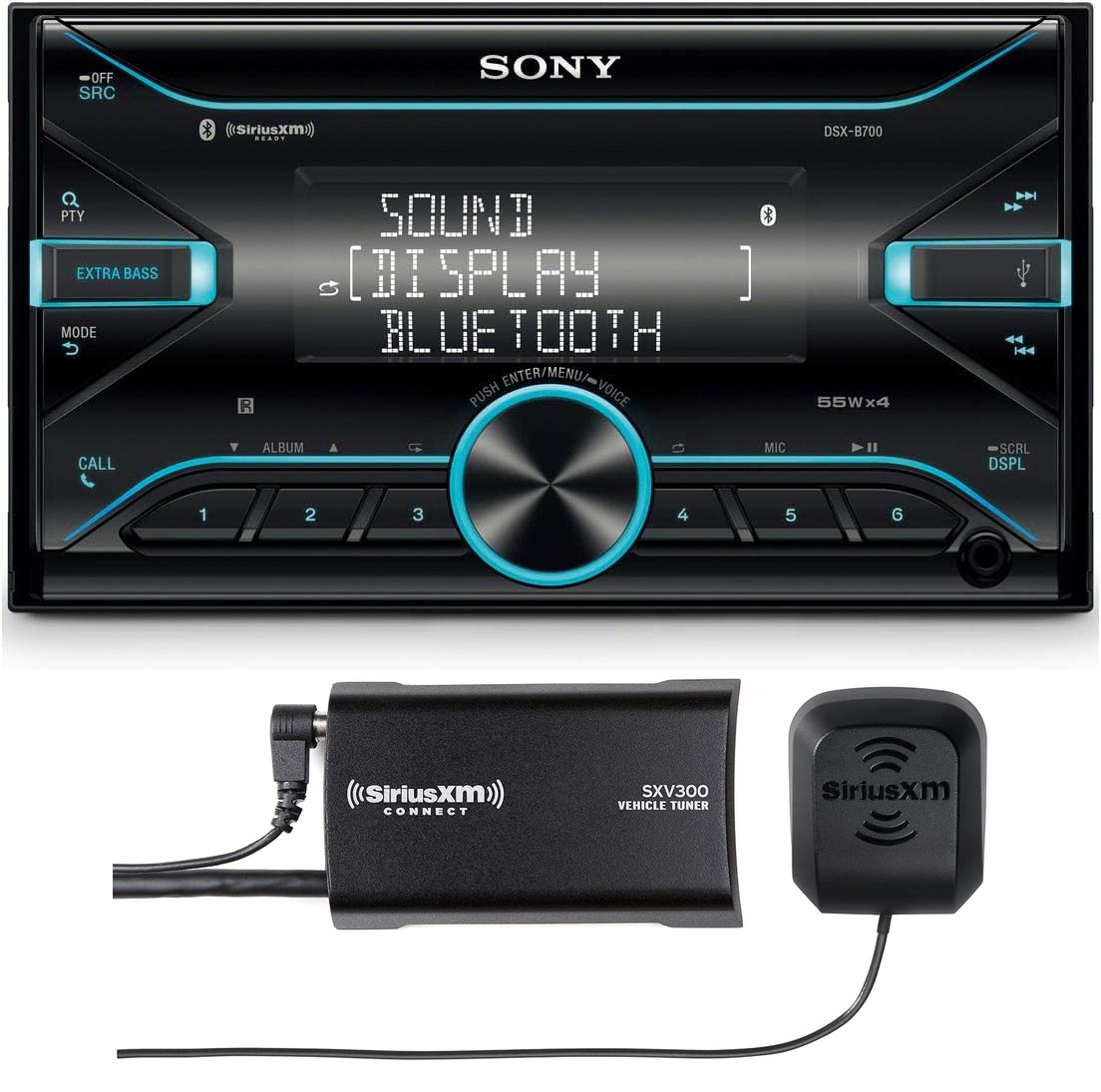 Sony DSX-B700 Single DIN Bluetooth Car Stereo Receiver SiriusXM Ready New