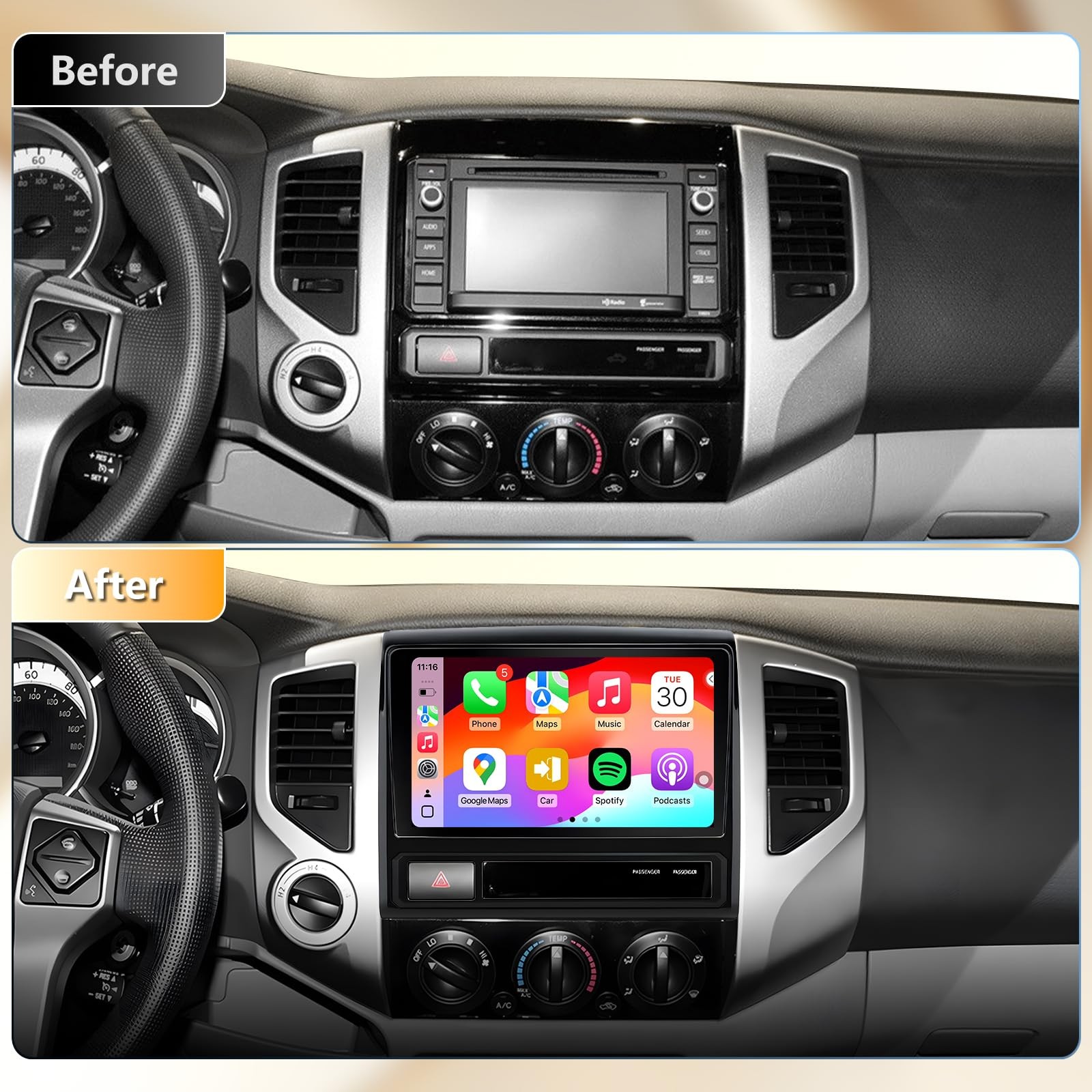 Sailingtravel Car Radio Stereo For Toyota Tacoma 2005-2015 Android 13/Ips Touch
