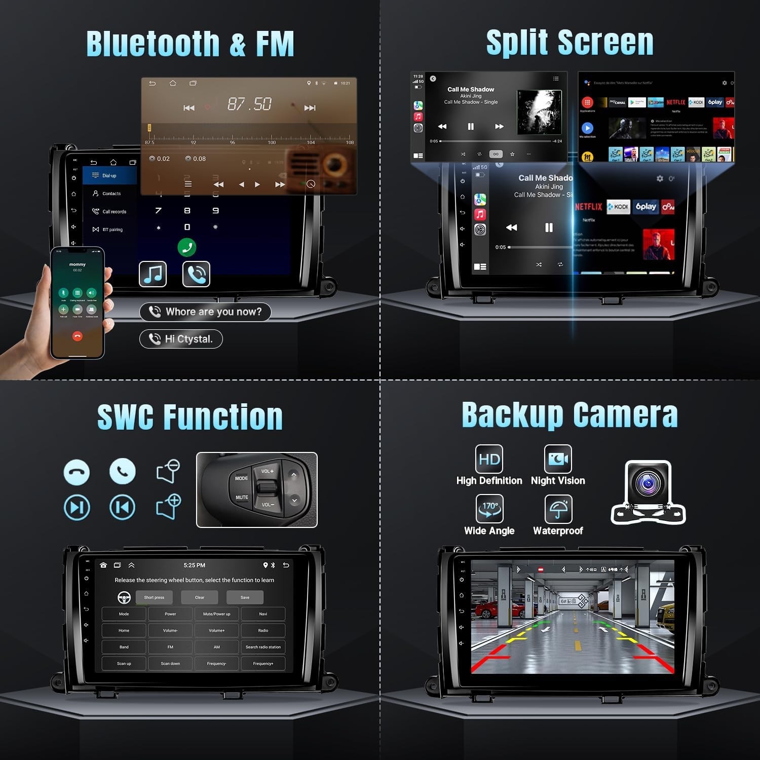 Naifay Car Radio Stereo for Toyota Sienna 11-14 w/Wireless CarPlay Android