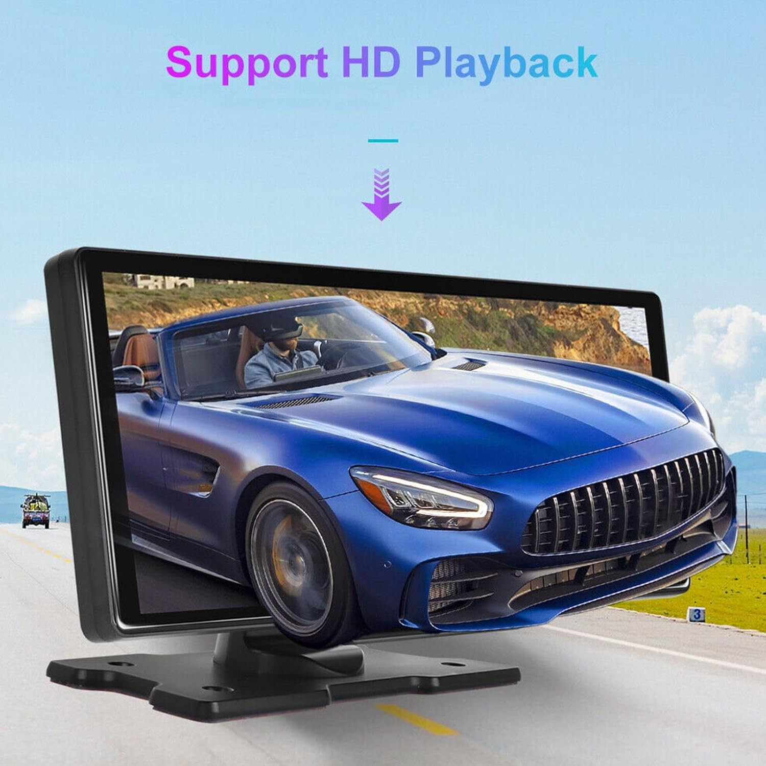 Car Stereo for Wireless Carplay Android Auto Mirror Link, 9.3inch Touch Screen
