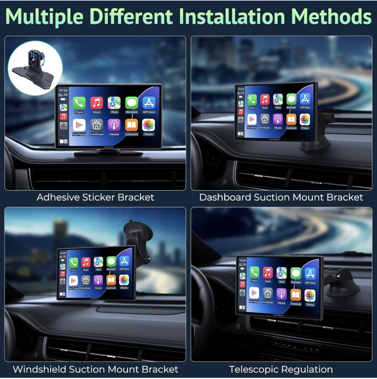 Wireless Carplay & Android Auto,Carplay Box,7” Portable Car Stereo Mirror Link